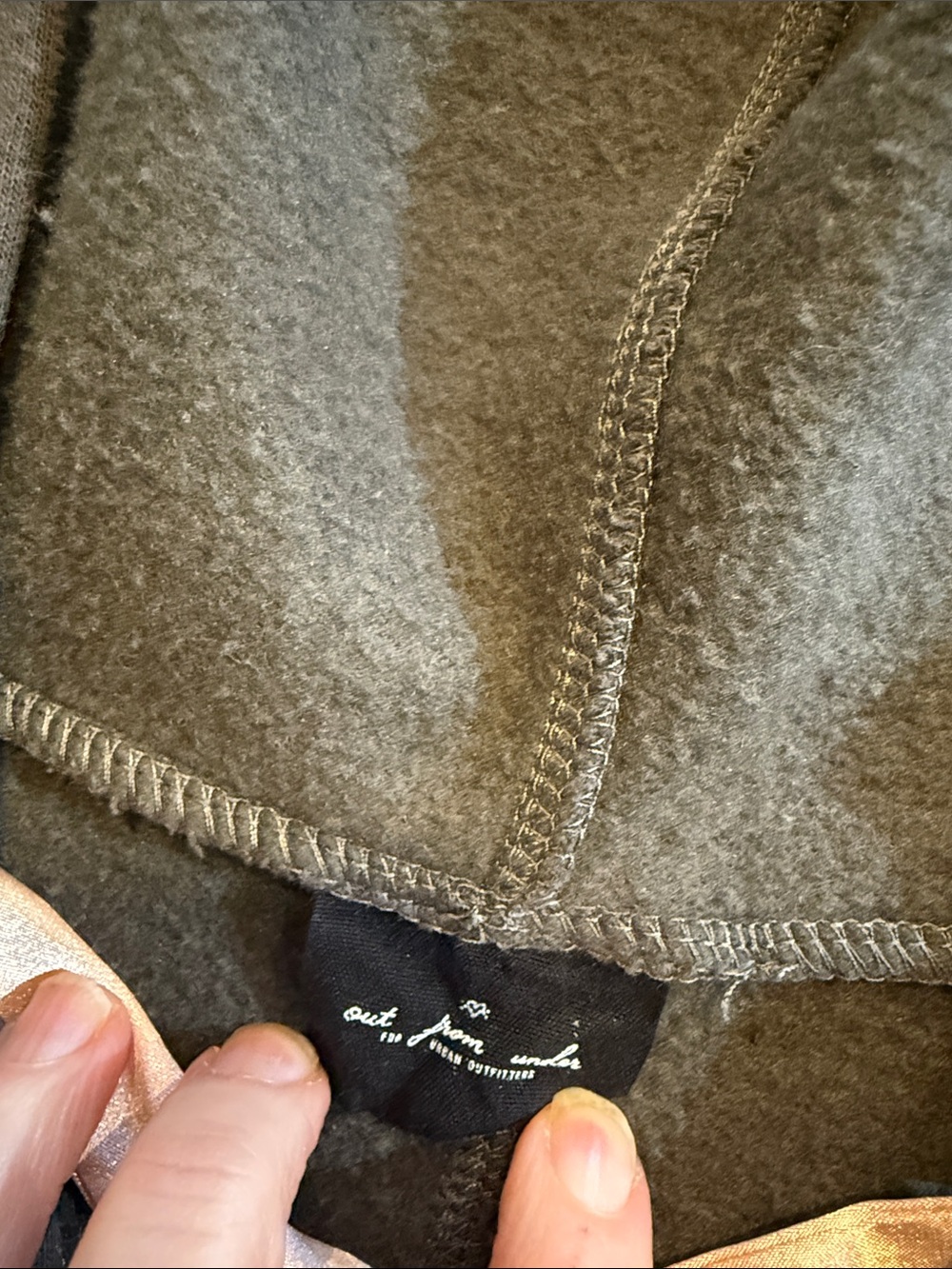 Out From Under for Urban Outfitters Gray Hoodie, Sz S, Lace up Sweatshirt (m1) - Picture 3 of 3